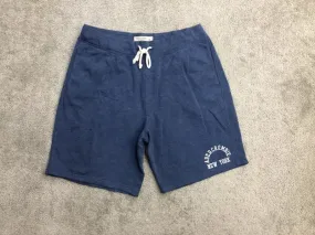 Abercrombie & Fitch Shorts Mens Medium Blue Sweat Shorts Running Jogging Logo