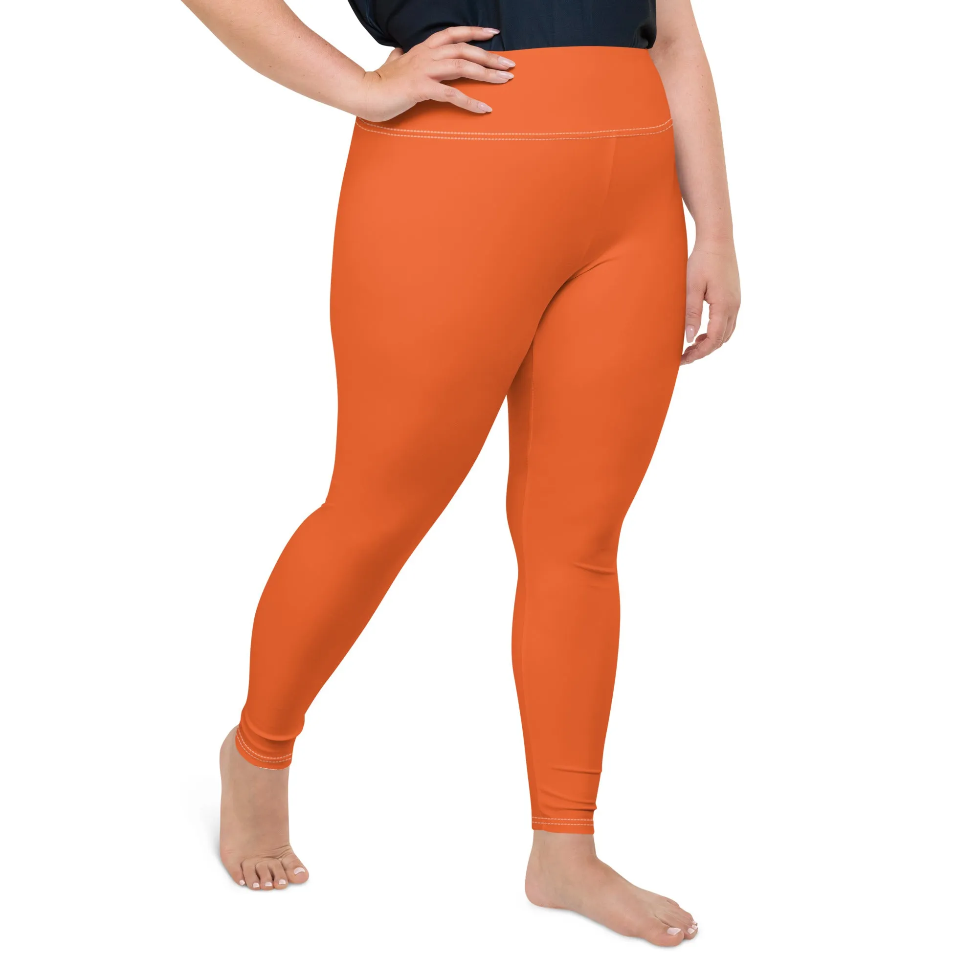 Active Comfort: Women's Plus Size Solid Yoga Pants - Flamingo