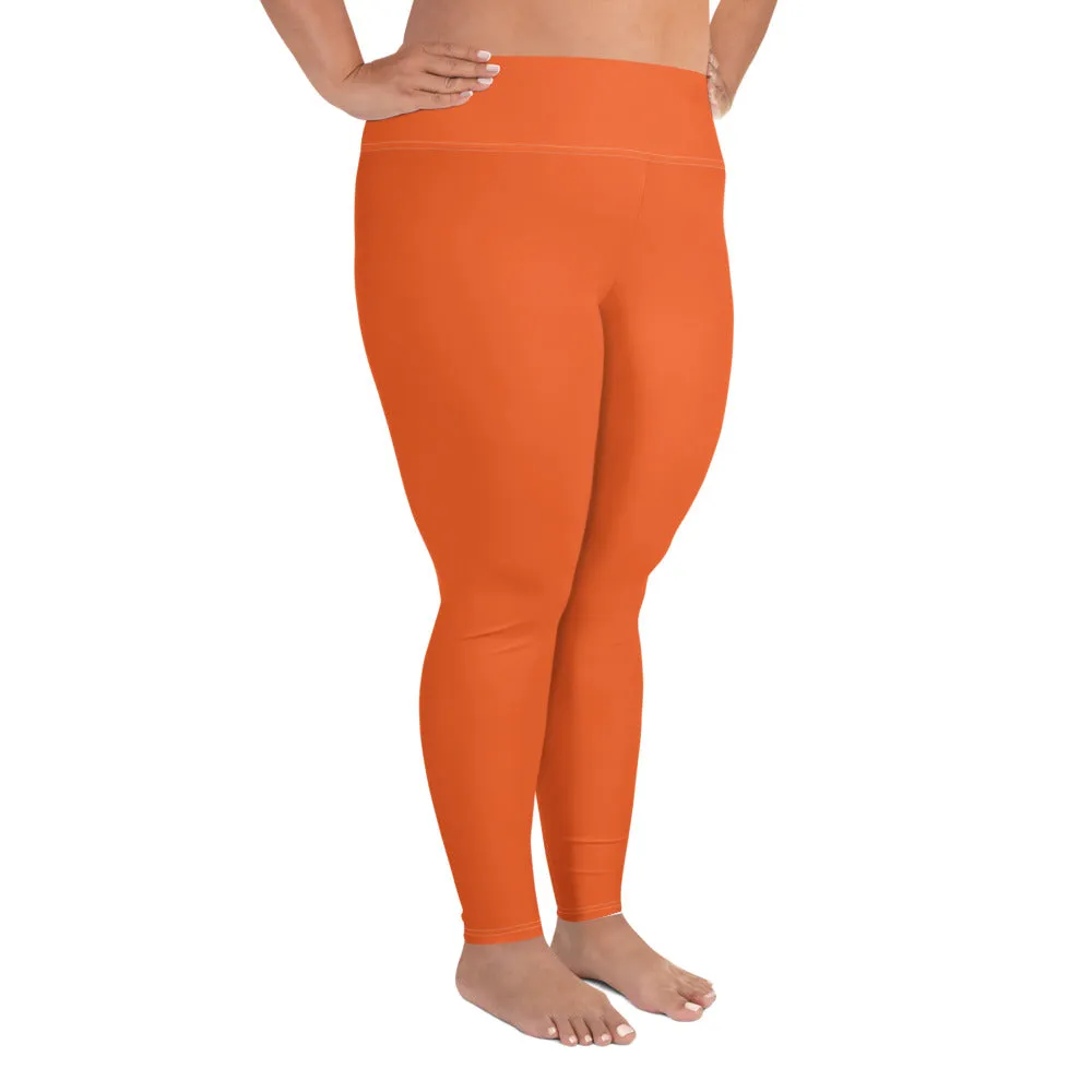 Active Comfort: Women's Plus Size Solid Yoga Pants - Flamingo