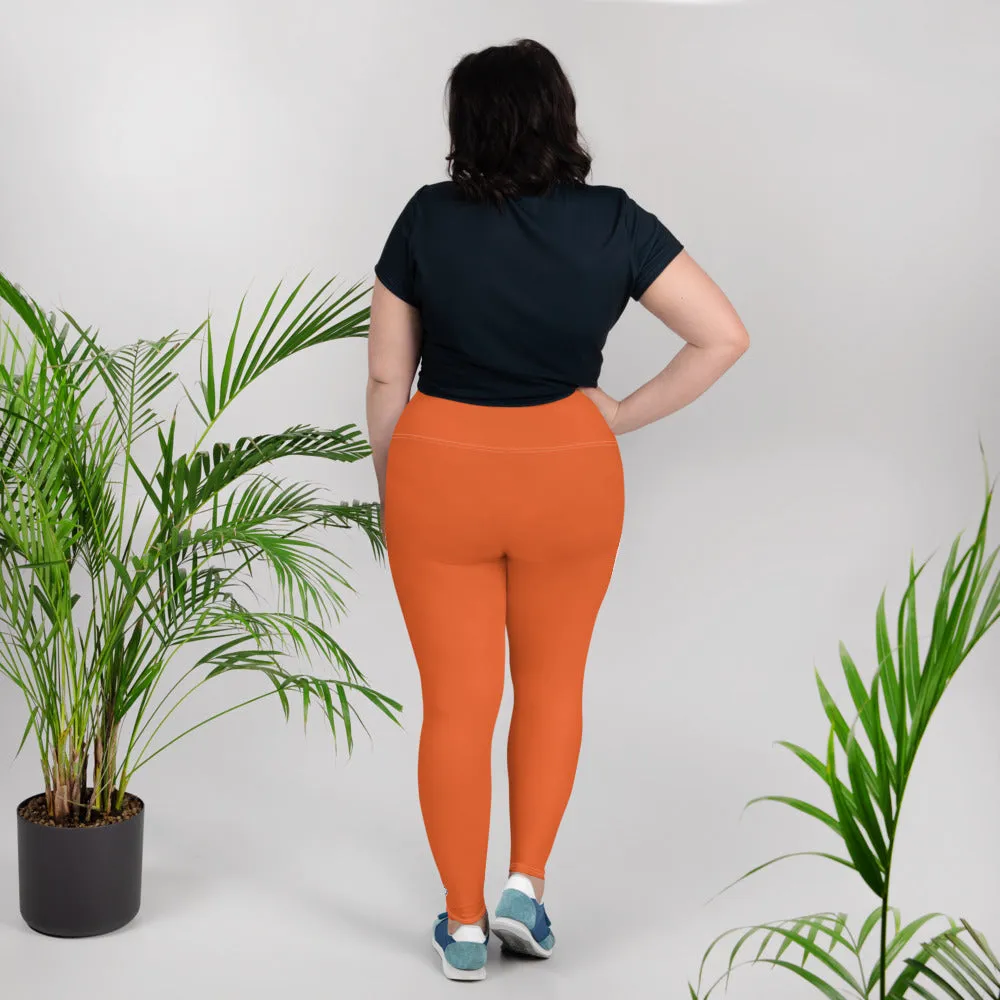 Active Comfort: Women's Plus Size Solid Yoga Pants - Flamingo