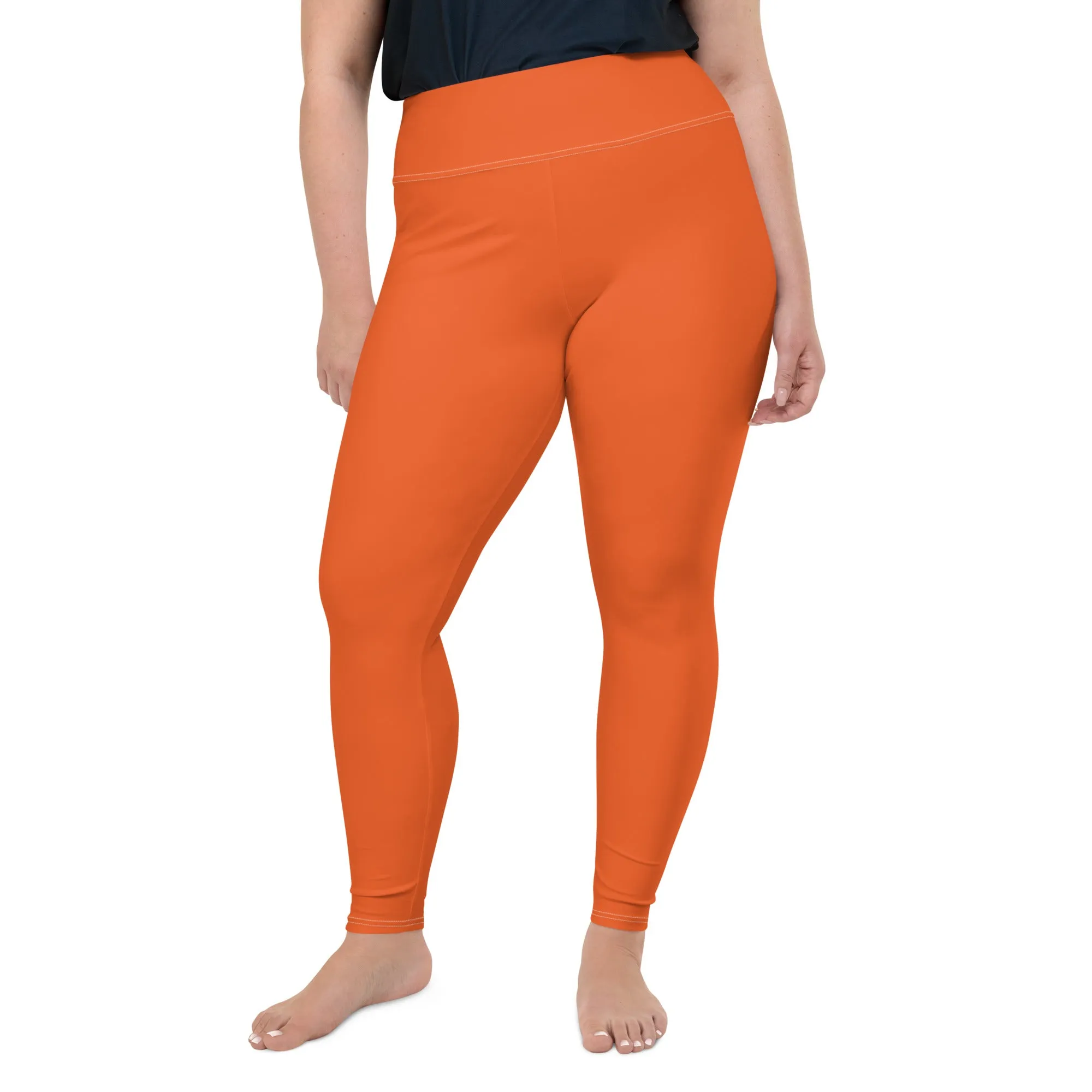 Active Comfort: Women's Plus Size Solid Yoga Pants - Flamingo