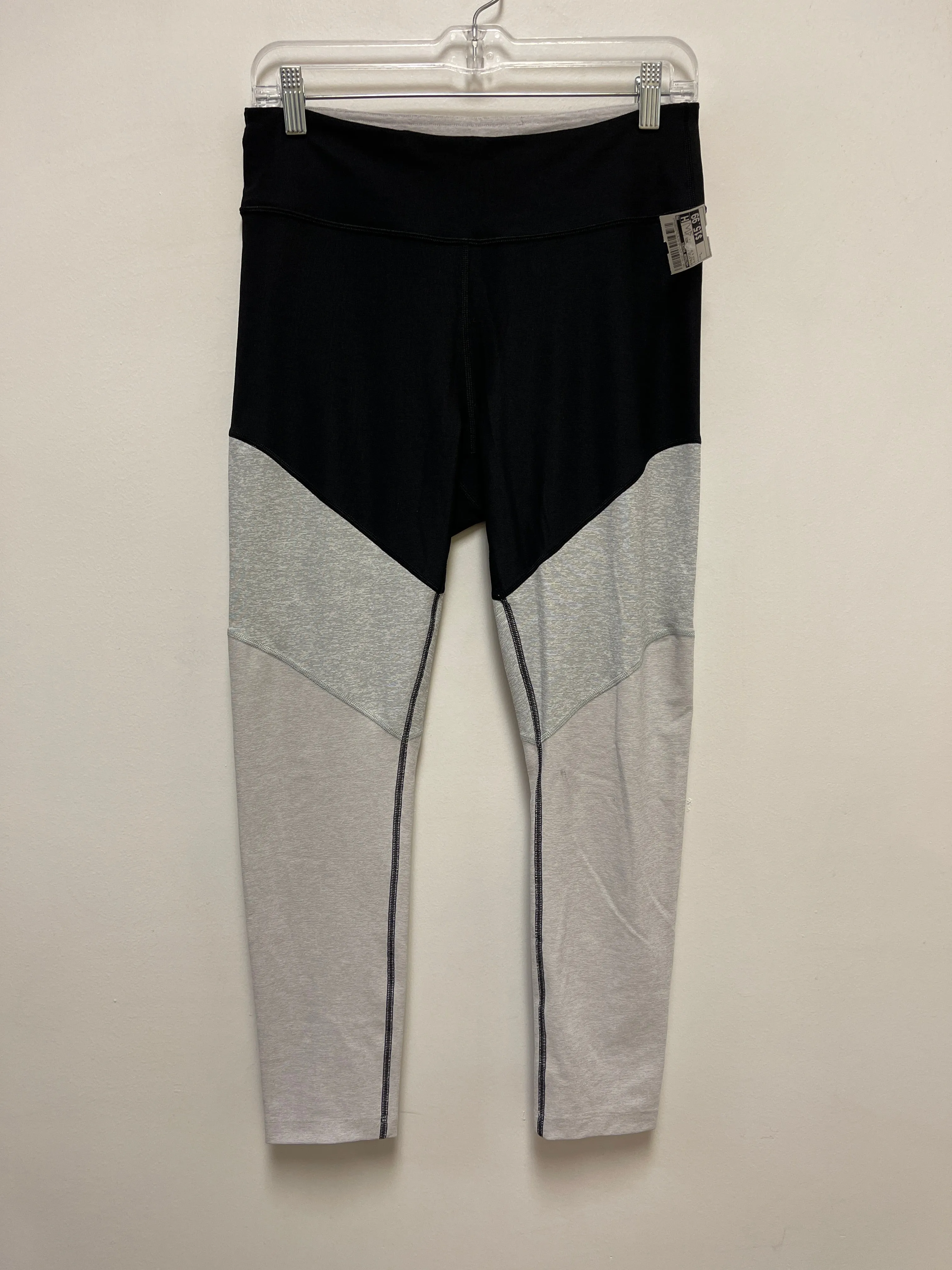 Athletic Leggings By Outdoor Voices In Black & Grey, Size: L