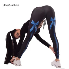 Black Arachnia Fashion Sports Yoga Leggings