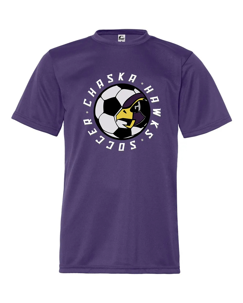 Chaska Hawks Soccer Performance Tee. Youth & Adult