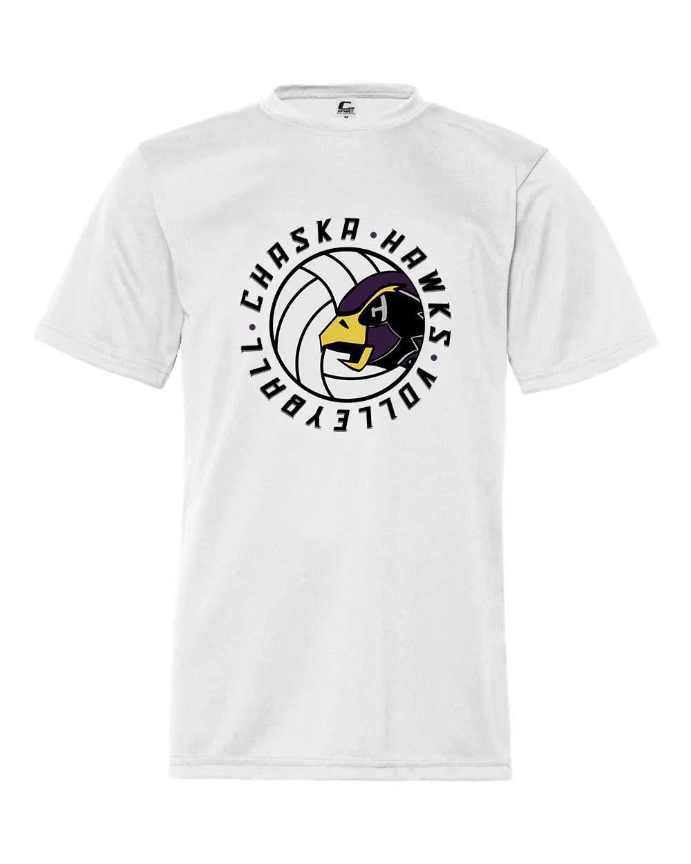 Chaska Hawks Volleyball Performance Tee. Youth & Adult