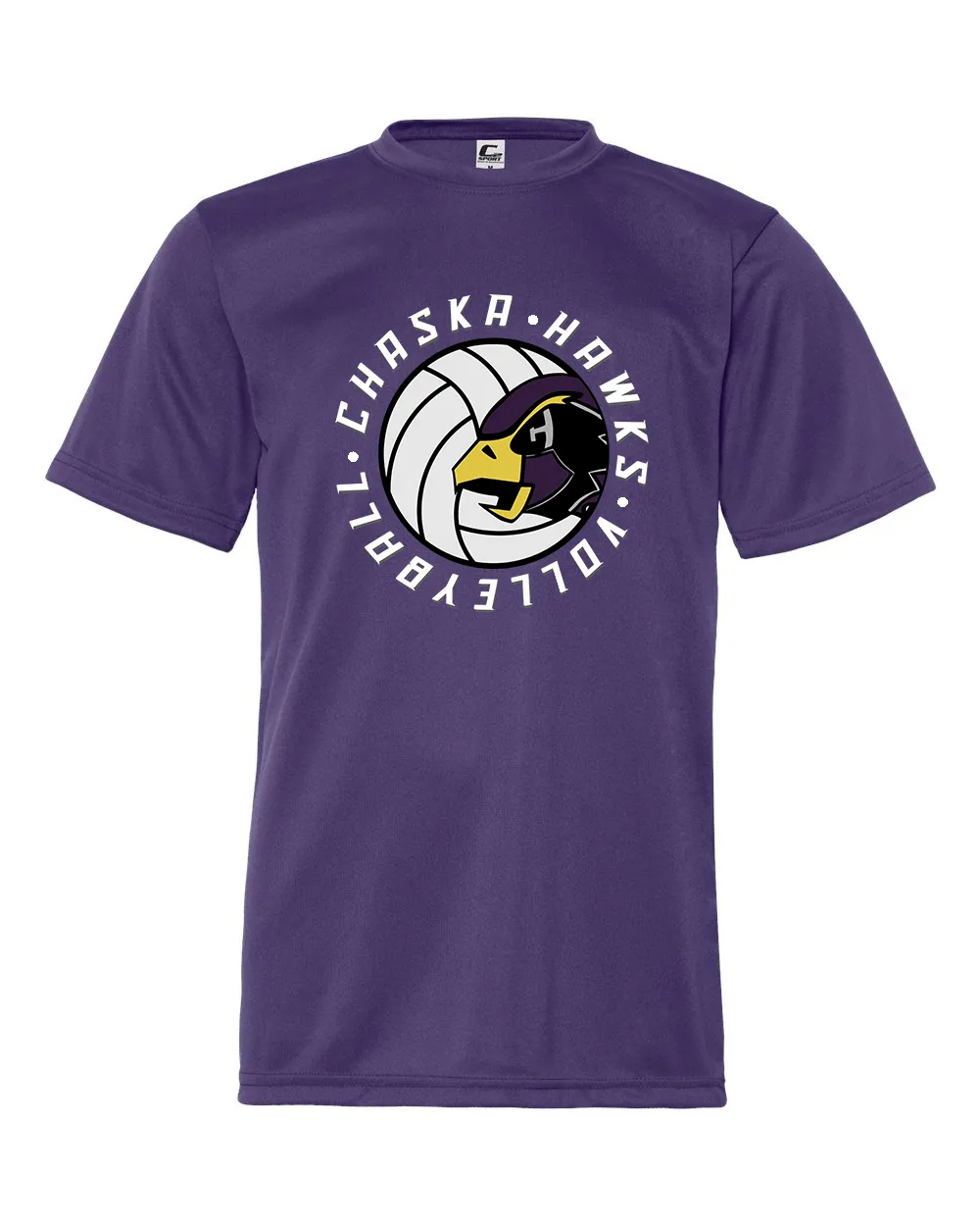 Chaska Hawks Volleyball Performance Tee. Youth & Adult