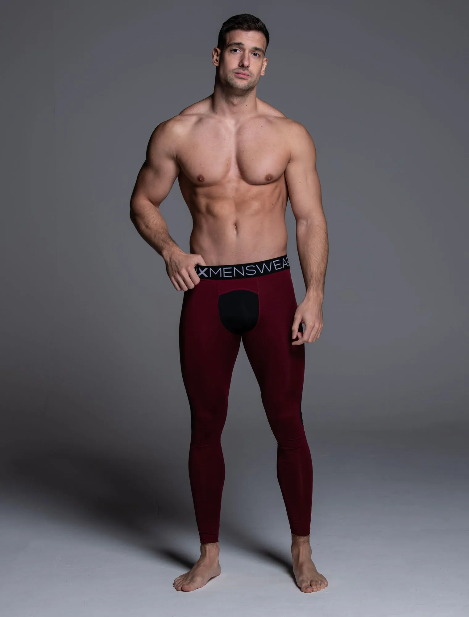 Compression Leggings - Burgundy