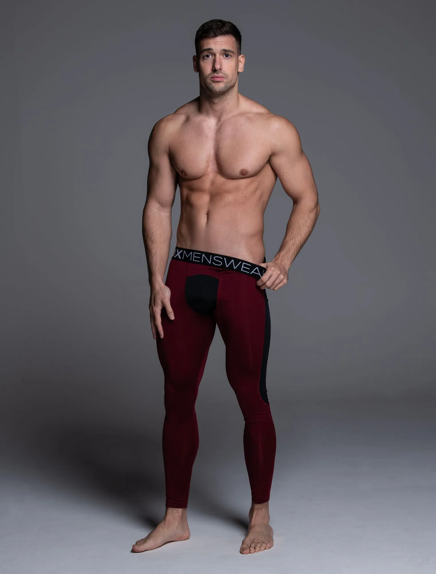 Compression Leggings - Burgundy