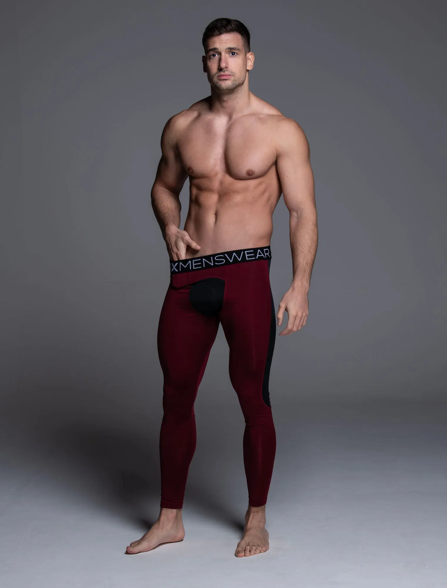 Compression Leggings - Burgundy