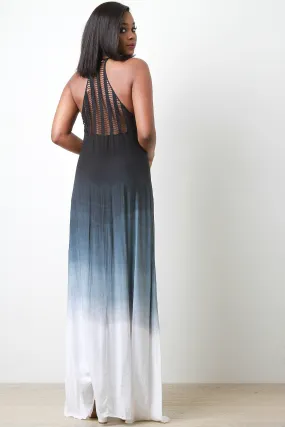 Crochet Racerback Ombre Maxi Dress