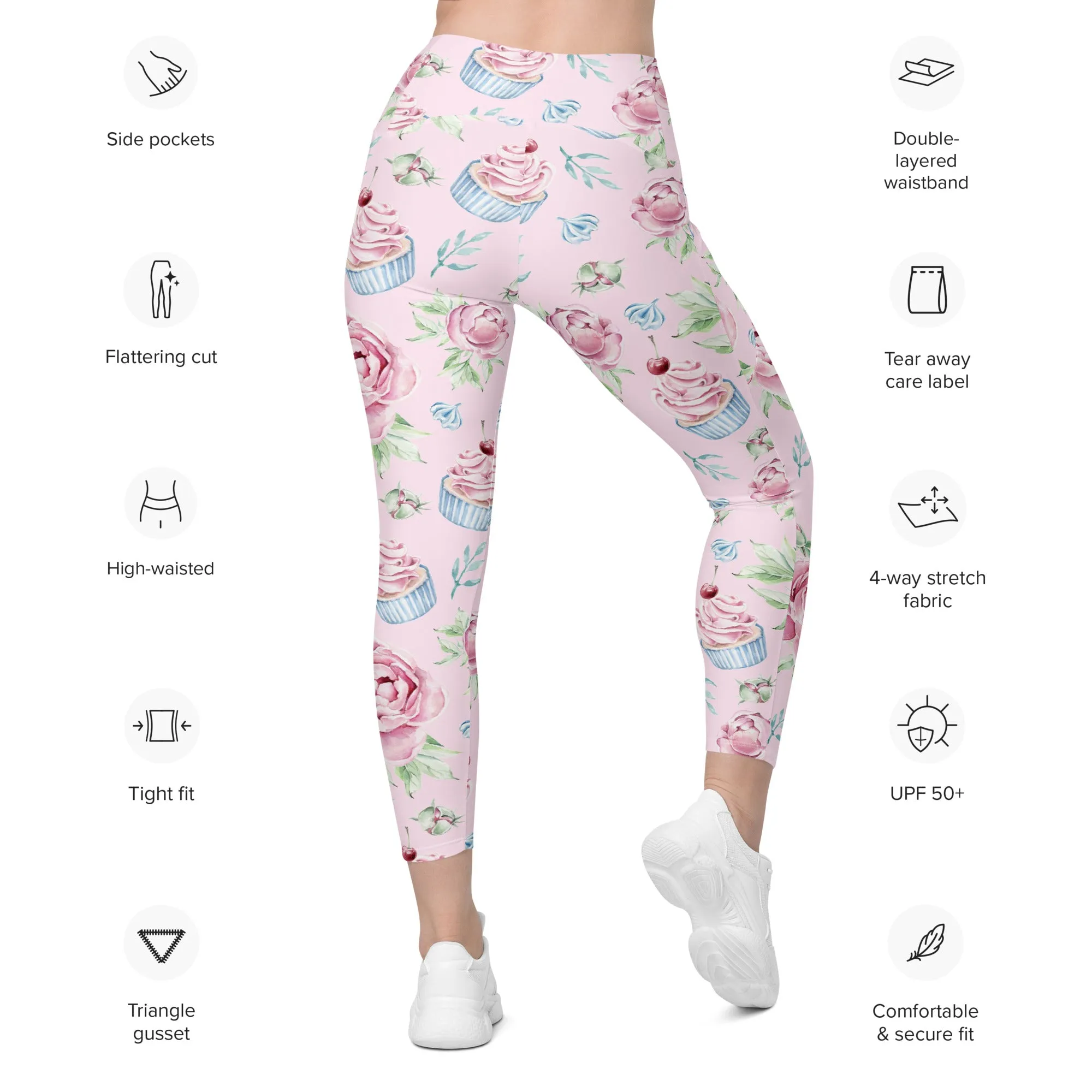 Cupcakes Leggings With Pockets