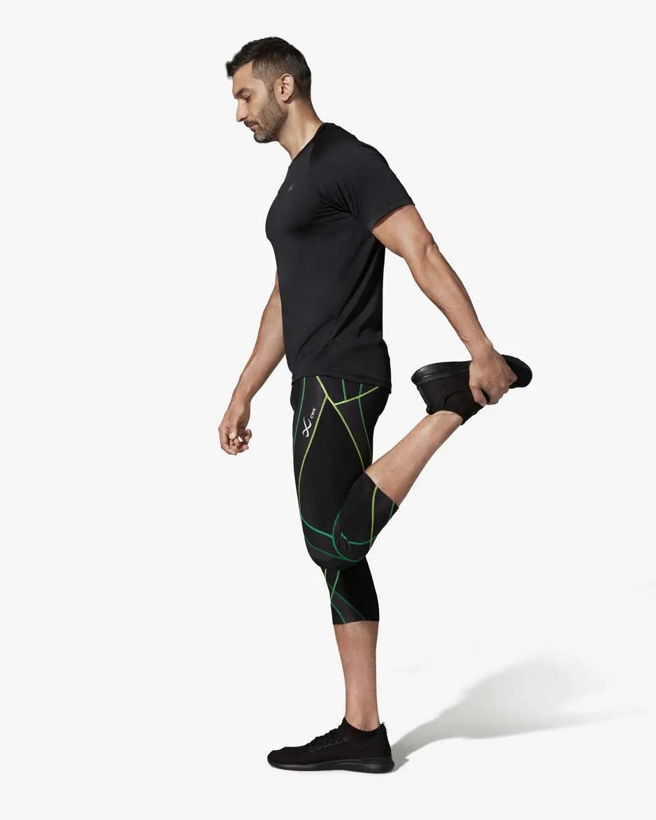 Endurance Generator Joint & Muscle Support 3/4 Compression Tight: Men's Black/Lime