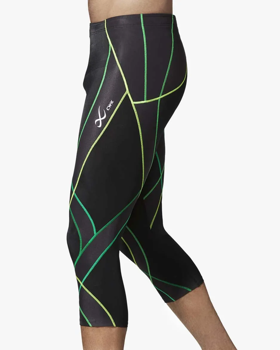 Endurance Generator Joint & Muscle Support 3/4 Compression Tight: Men's Black/Lime