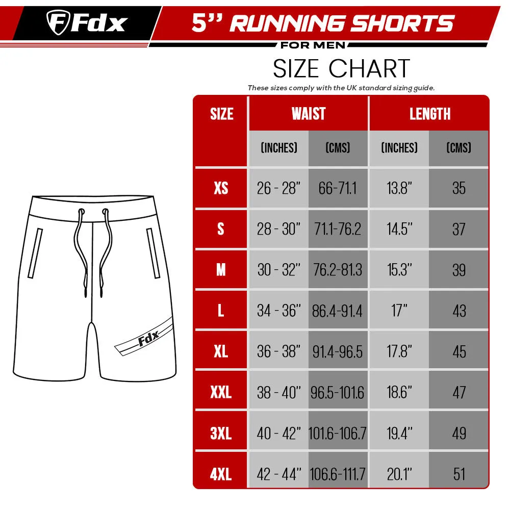 Fdx Men's & Boy's 5" Pro Red Running Shorts