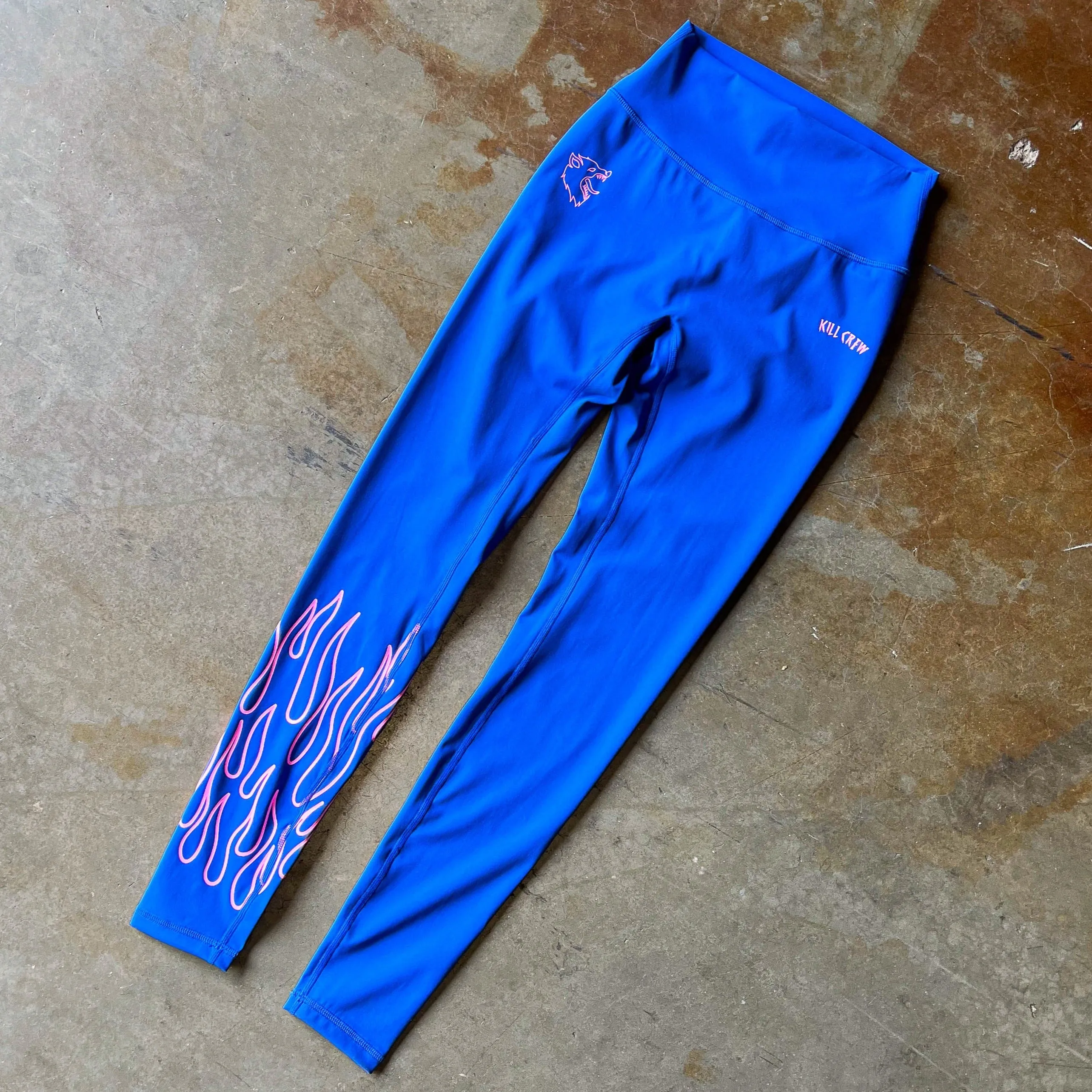 FLAME LEGGINGS - BLUE / PINK