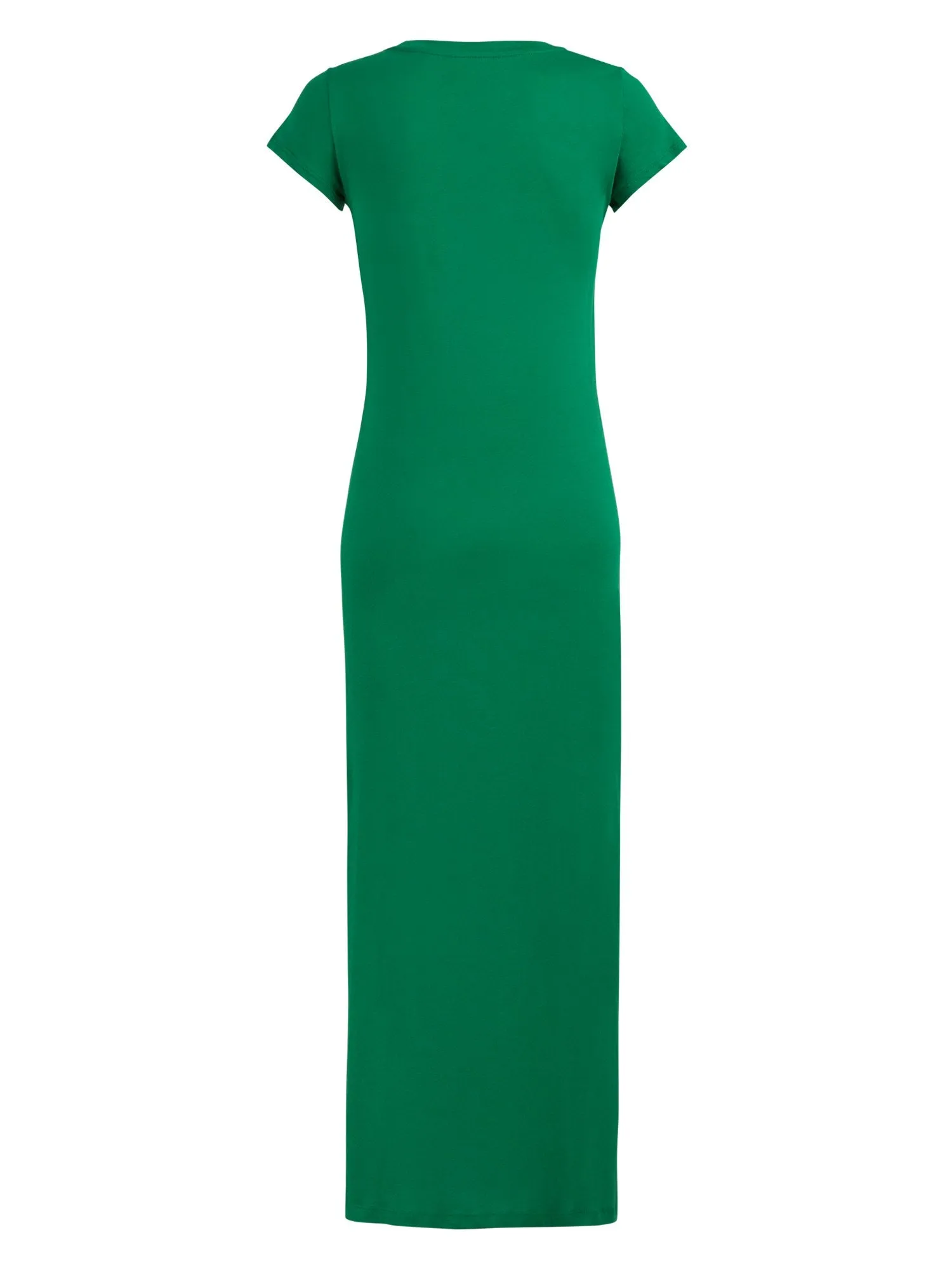 Green Cotton Maxi Tee Dress