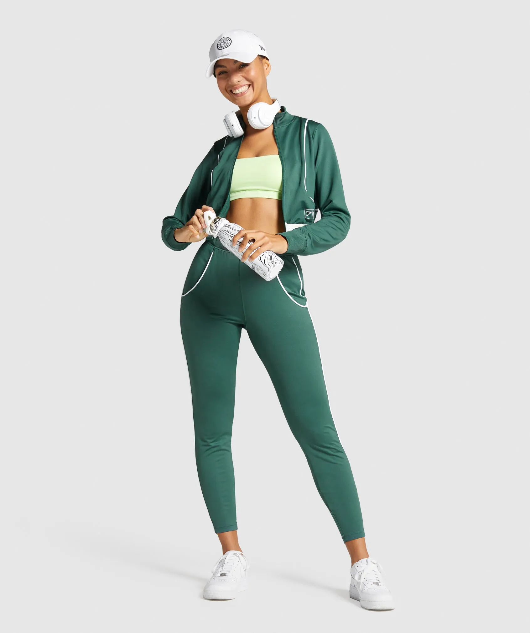 Gymshark Recess Track Top - Dark Green