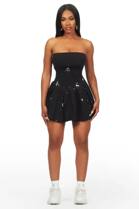 LaDonna Black Strapless Mini Dress