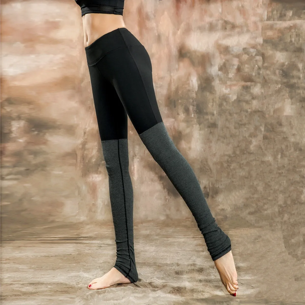 Leggings women's Leggings color matching quick dry pants high waist show thin yoga training pants gym sports pants