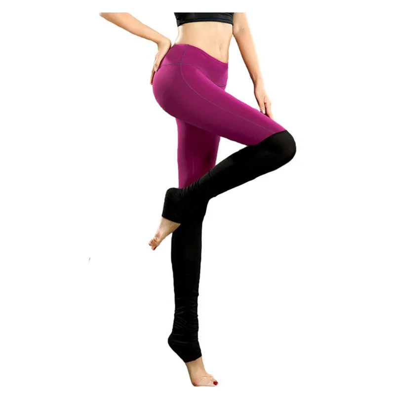 Leggings women's Leggings color matching quick dry pants high waist show thin yoga training pants gym sports pants