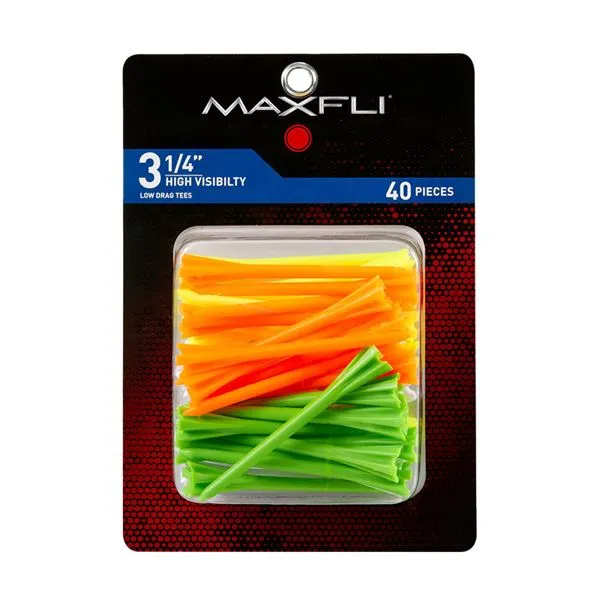 Maxfli Pronged High-Visibility Plastic Golf Tees