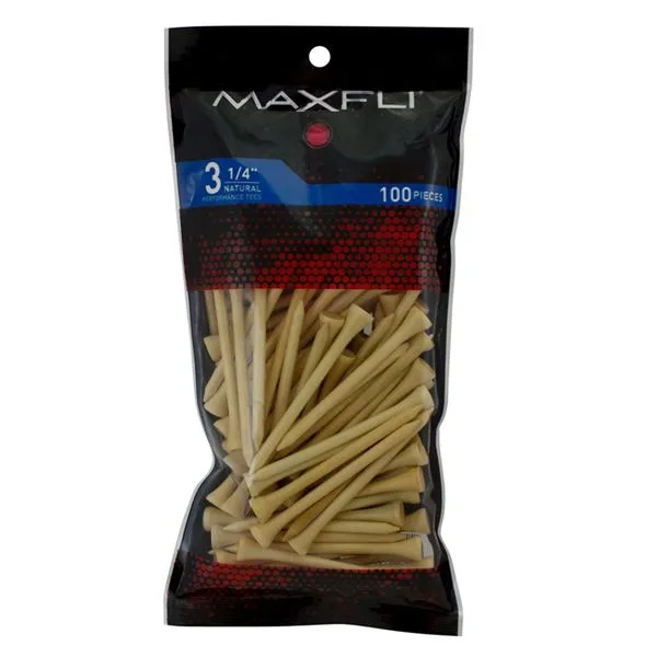 Maxfli Wood Performance Golf Tees - 3.25"