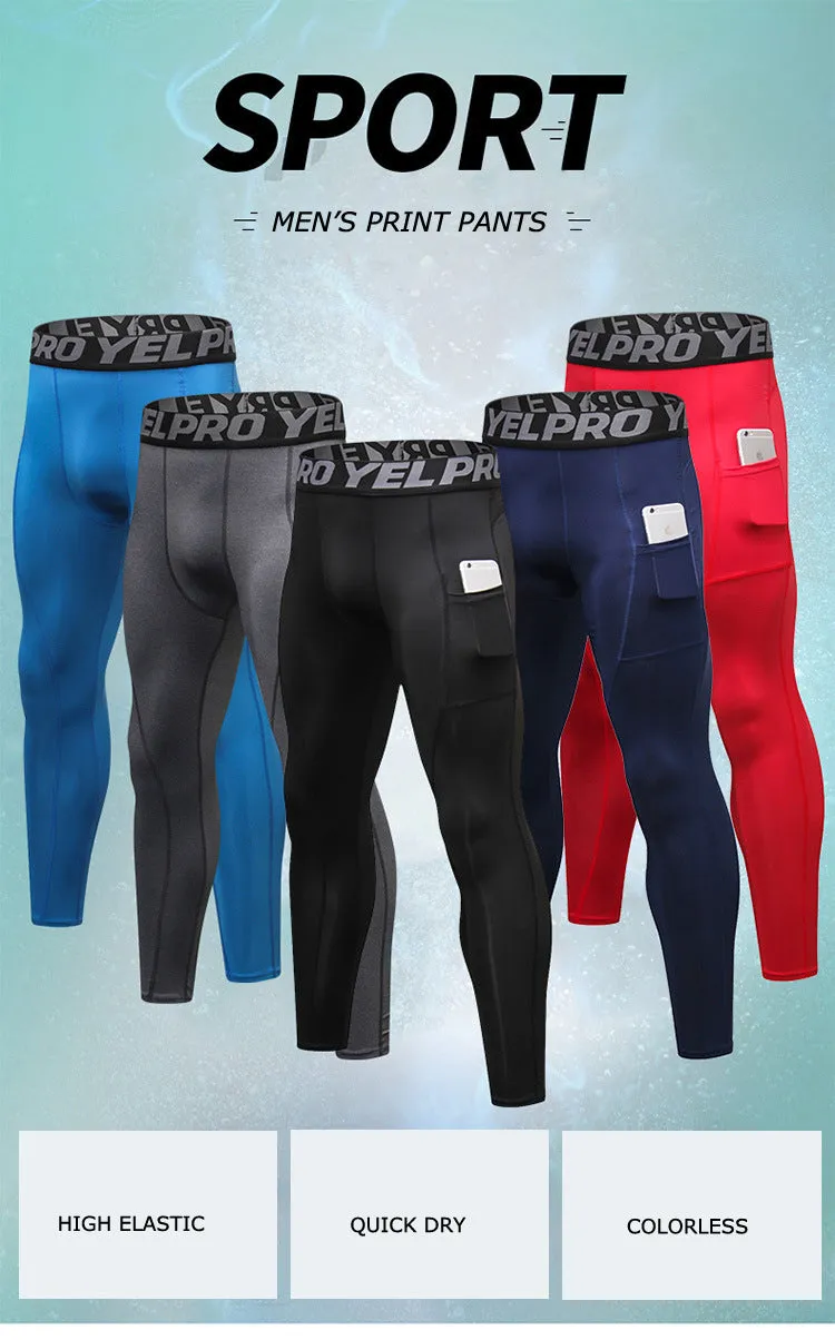 Men's Elastic Running Leggings