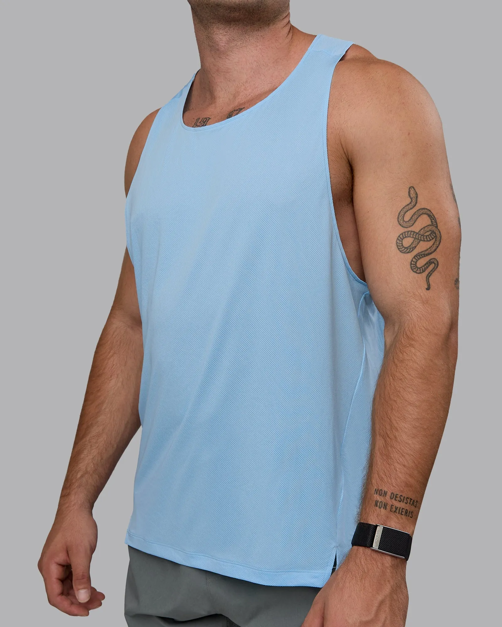 Pace Running Tank - Glacial Blue