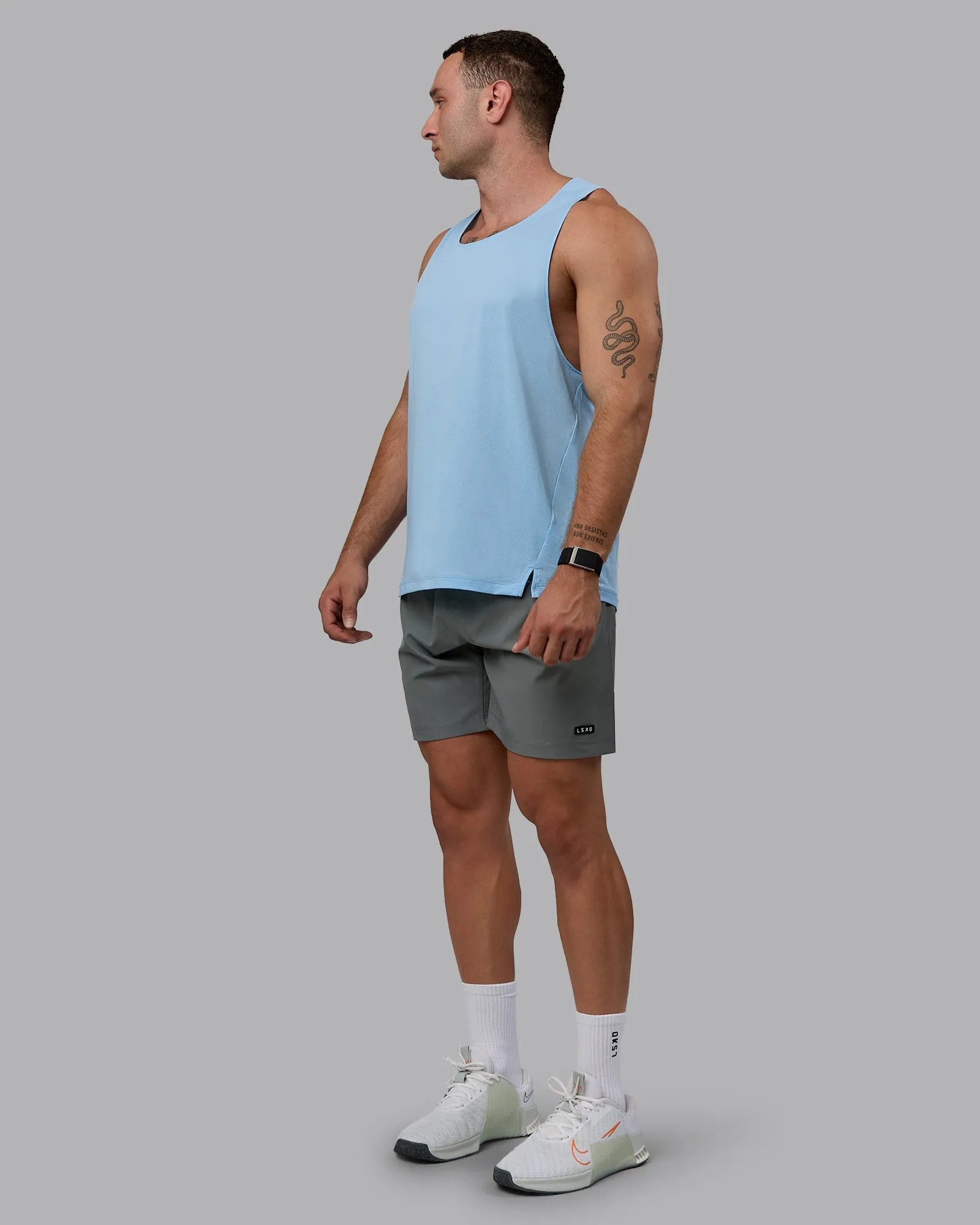 Pace Running Tank - Glacial Blue