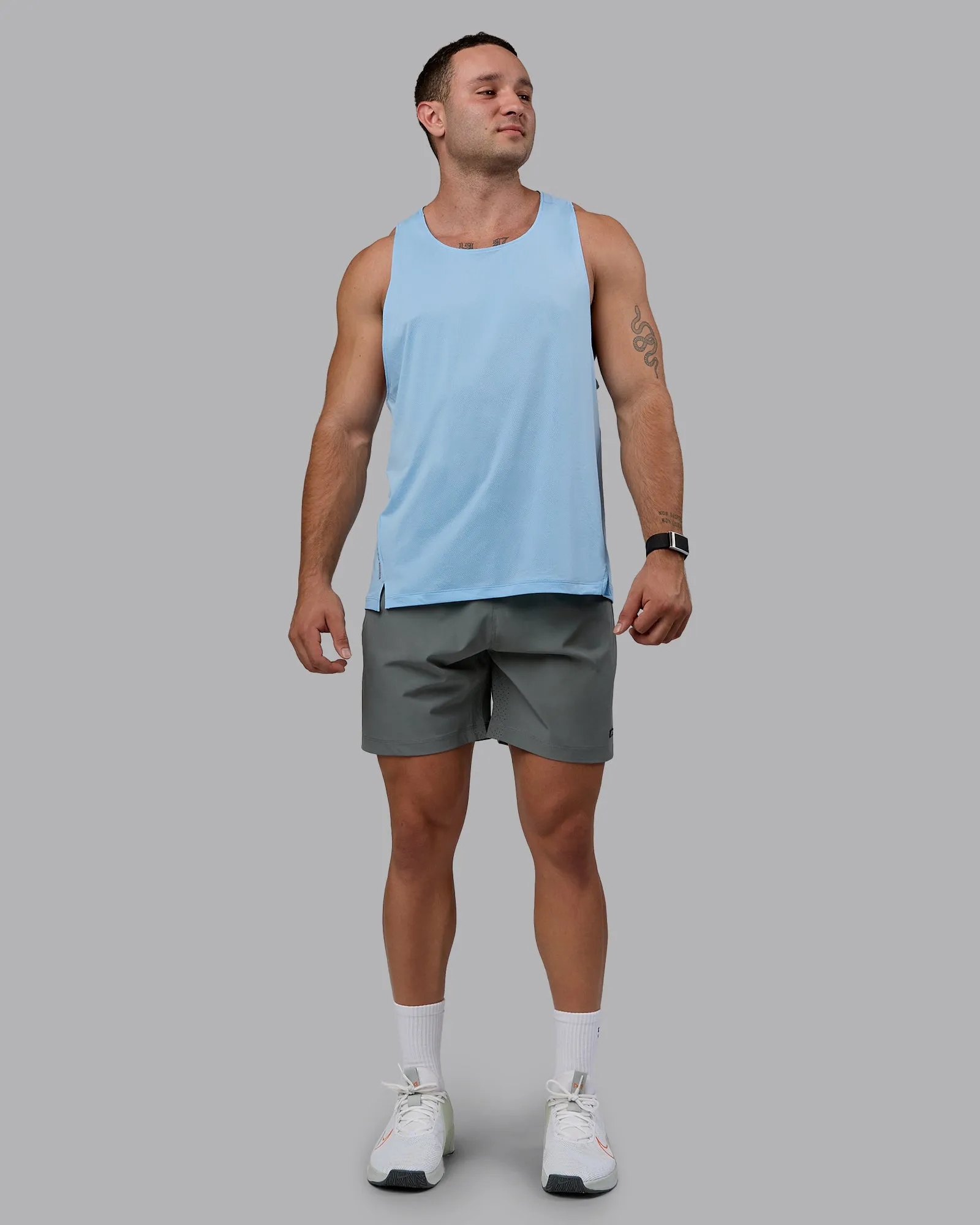 Pace Running Tank - Glacial Blue