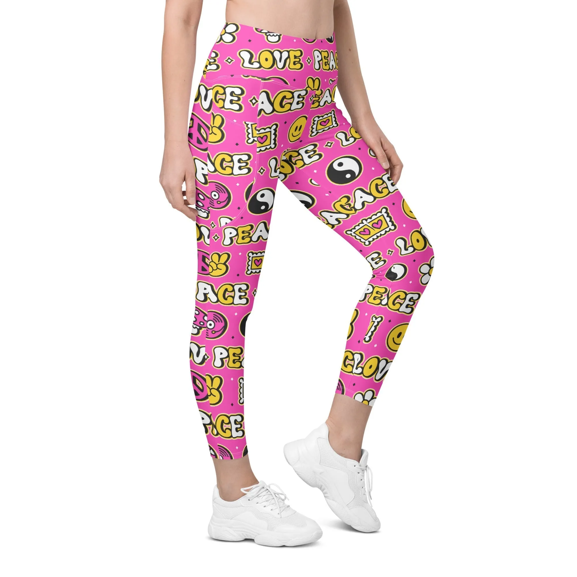 Peace and Love Leggings With Pockets