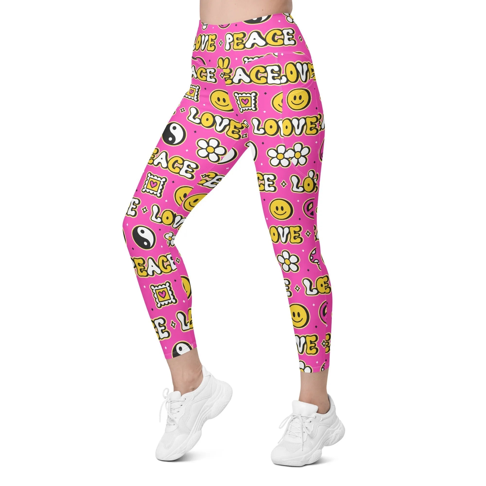 Peace and Love Leggings With Pockets