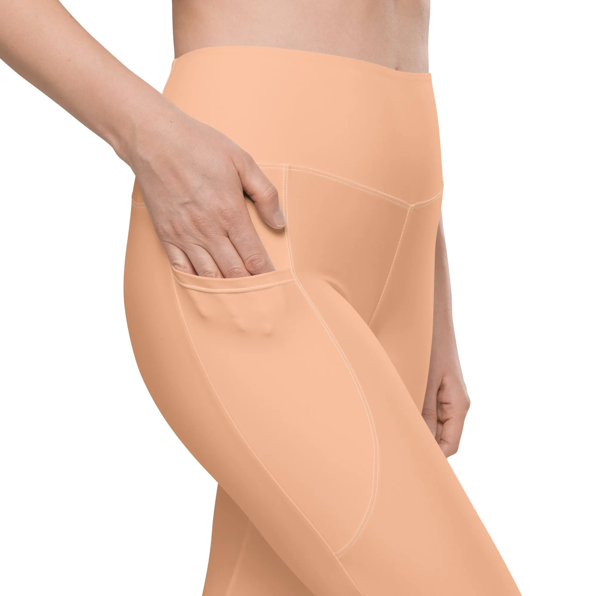 Peach Fuzz Leggings With Pockets