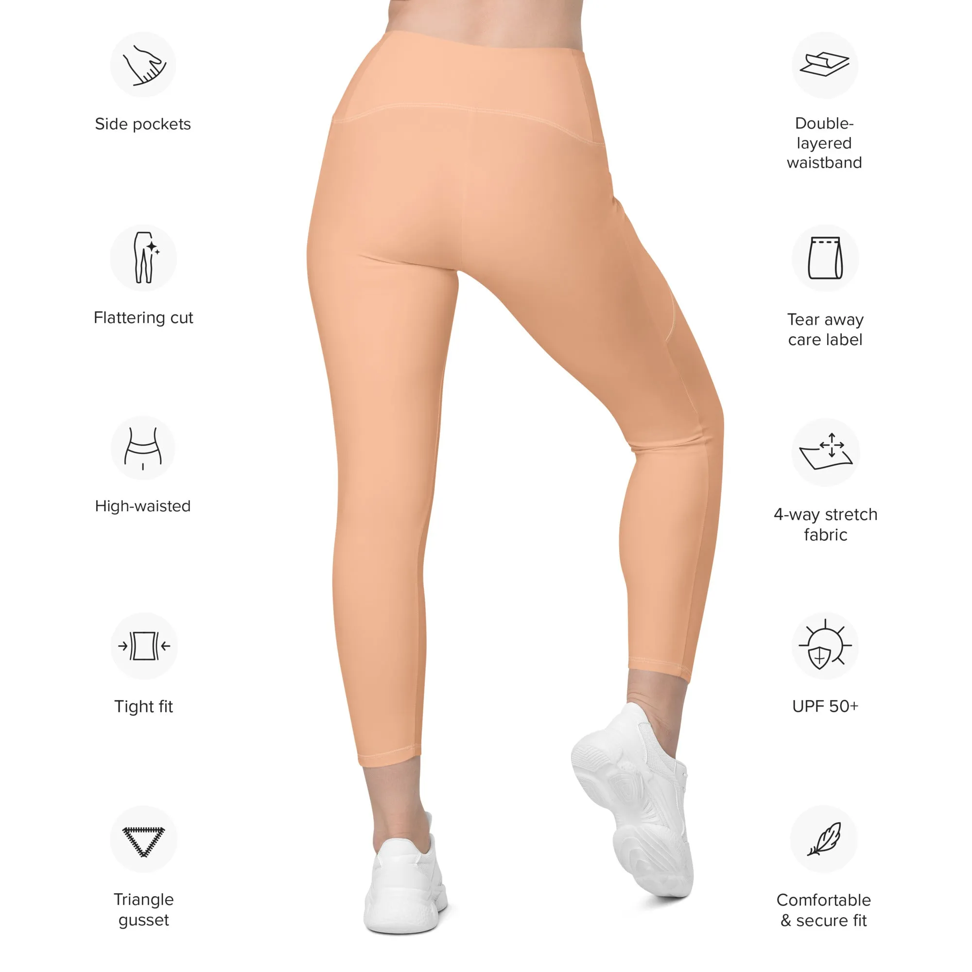 Peach Fuzz Leggings With Pockets