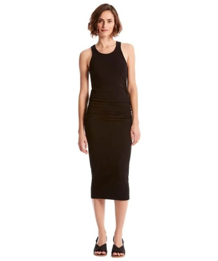 Racerback Midi Dress, Black