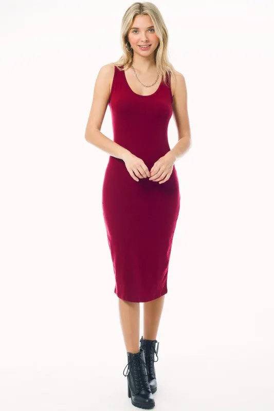 Racerback Tank Midi Dress (10 Colors)