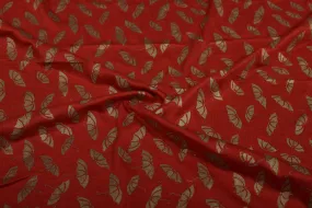 Red Foil Printed Knit Fabric