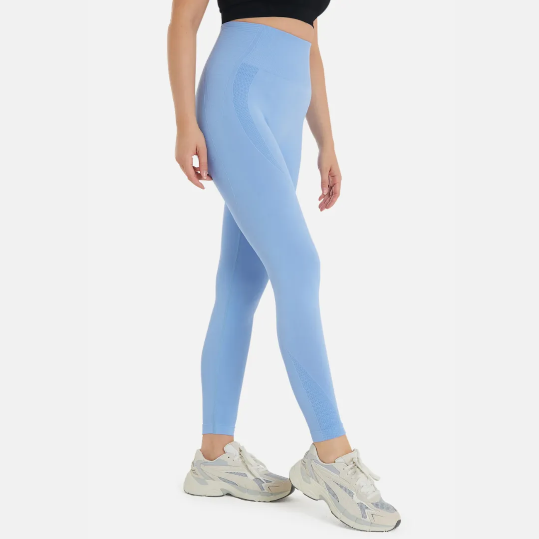 Seamless Compression Leggings V2 in Azure Blue