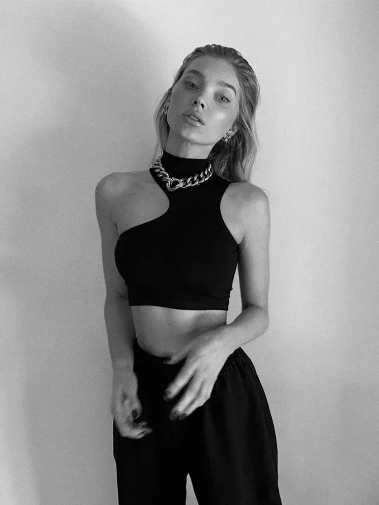 Sexy High Neck Crop Top