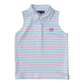 Sleeveless Pro Performance Polo - Candy Stripe