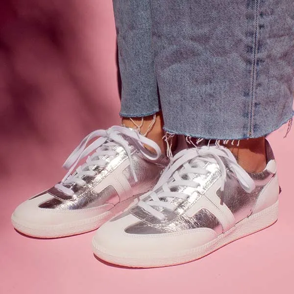 Solveig Silver | Leather Sneaker