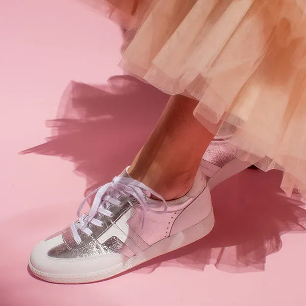 Solveig Silver | Leather Sneaker