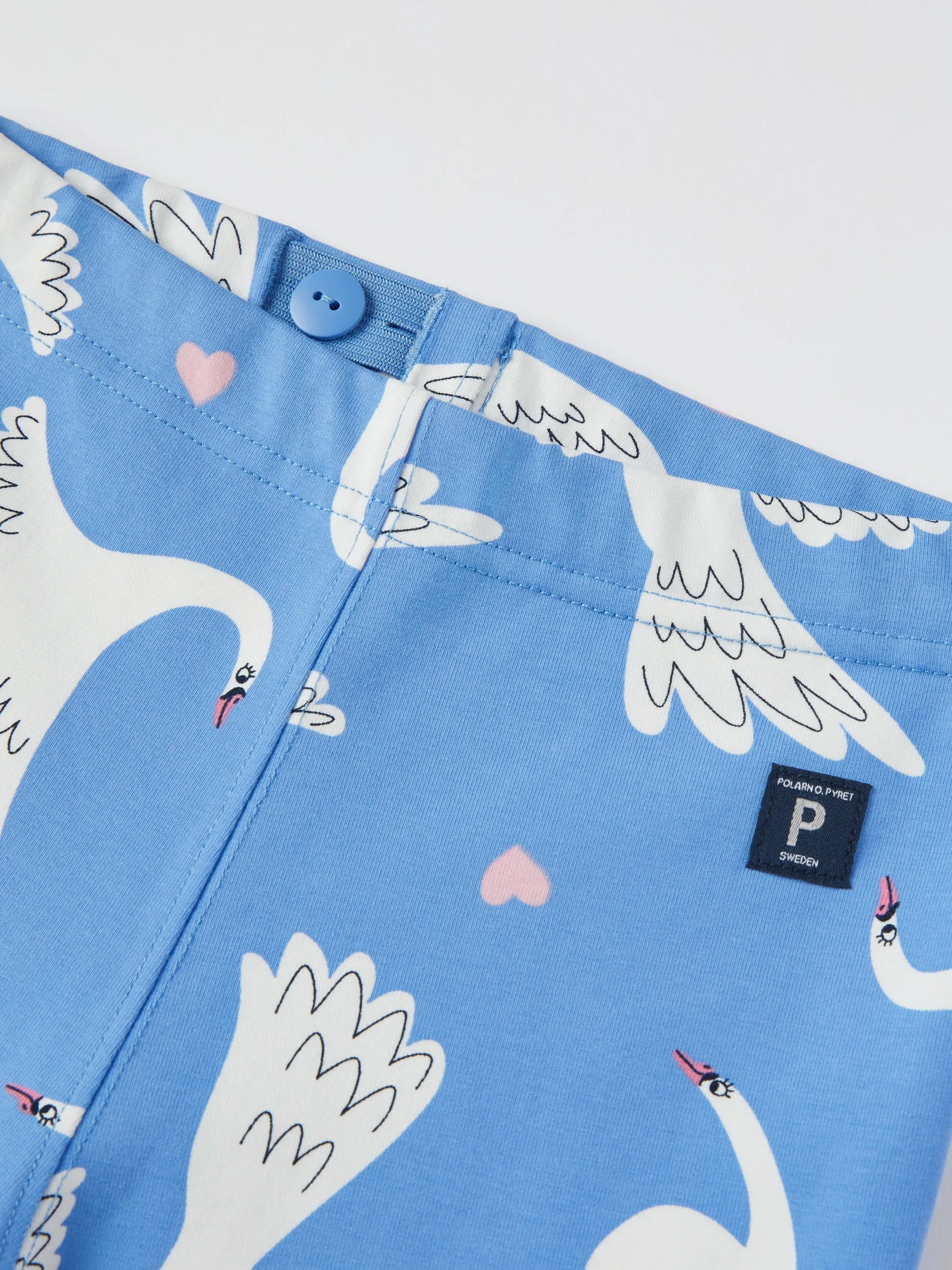 Swan Print Cycling Shorts