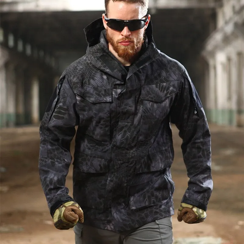 Thoshine Brand Spring Autumn Winter Men Field Jackets Camouflage Hooded Tactical Coat Waterproof Windproof Outdoor Windbreakers