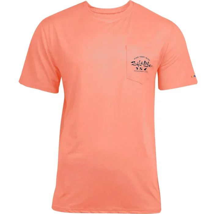 Watermans Trifecta Performance Pocket Tee-  Salmon