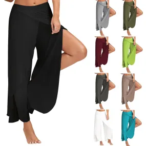 Women's Summer Sexy Cross Wide Leg Yoga Pants