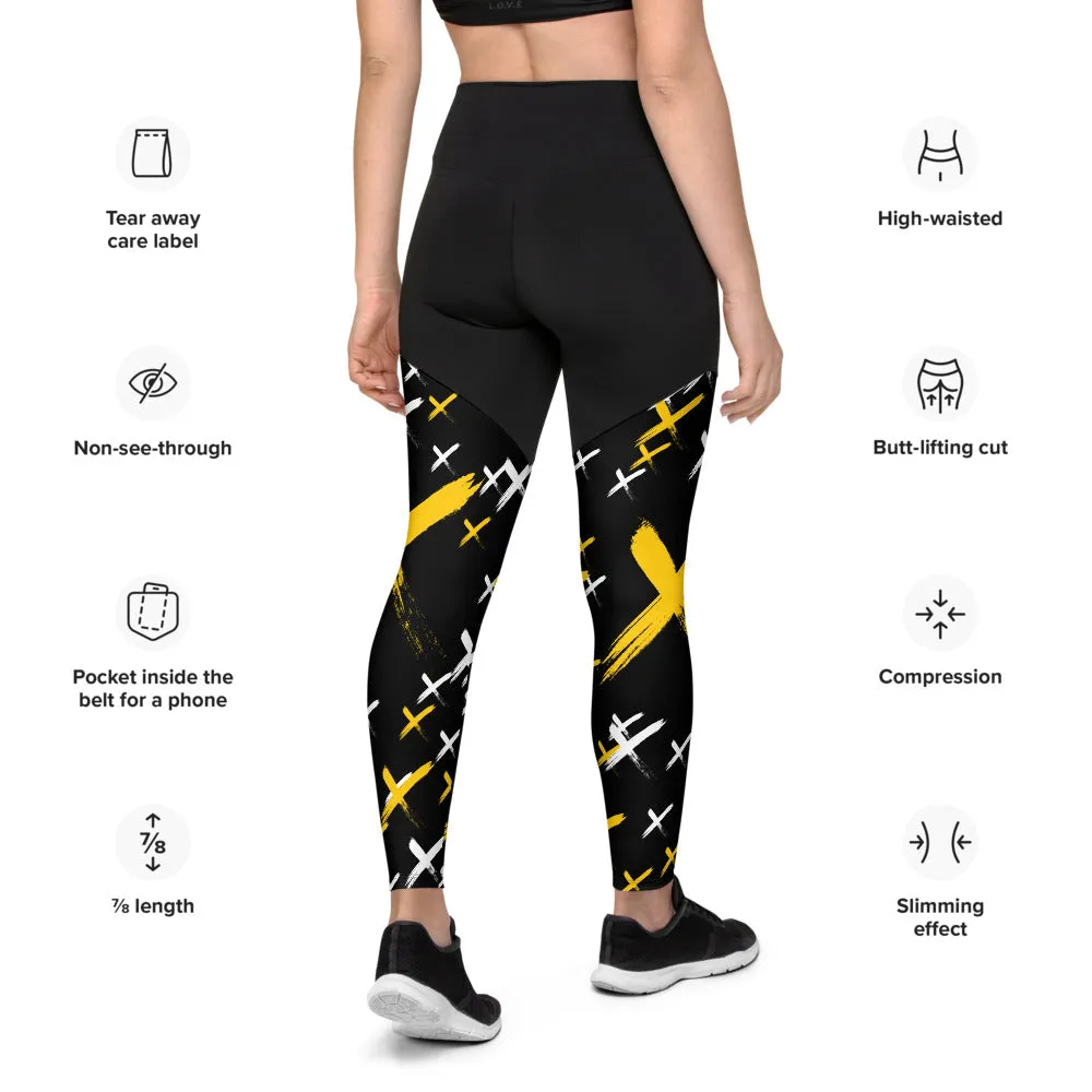 X Marks the Spot Compression Leggings