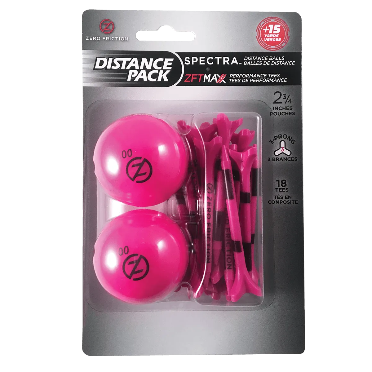 Zero Friction Spectra Distance 2 Ball/Tee Pack